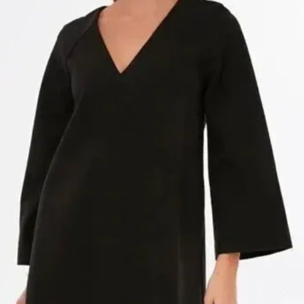 Pomander Place Black Audrey V Neck Kimono Sleeve Mini Dress